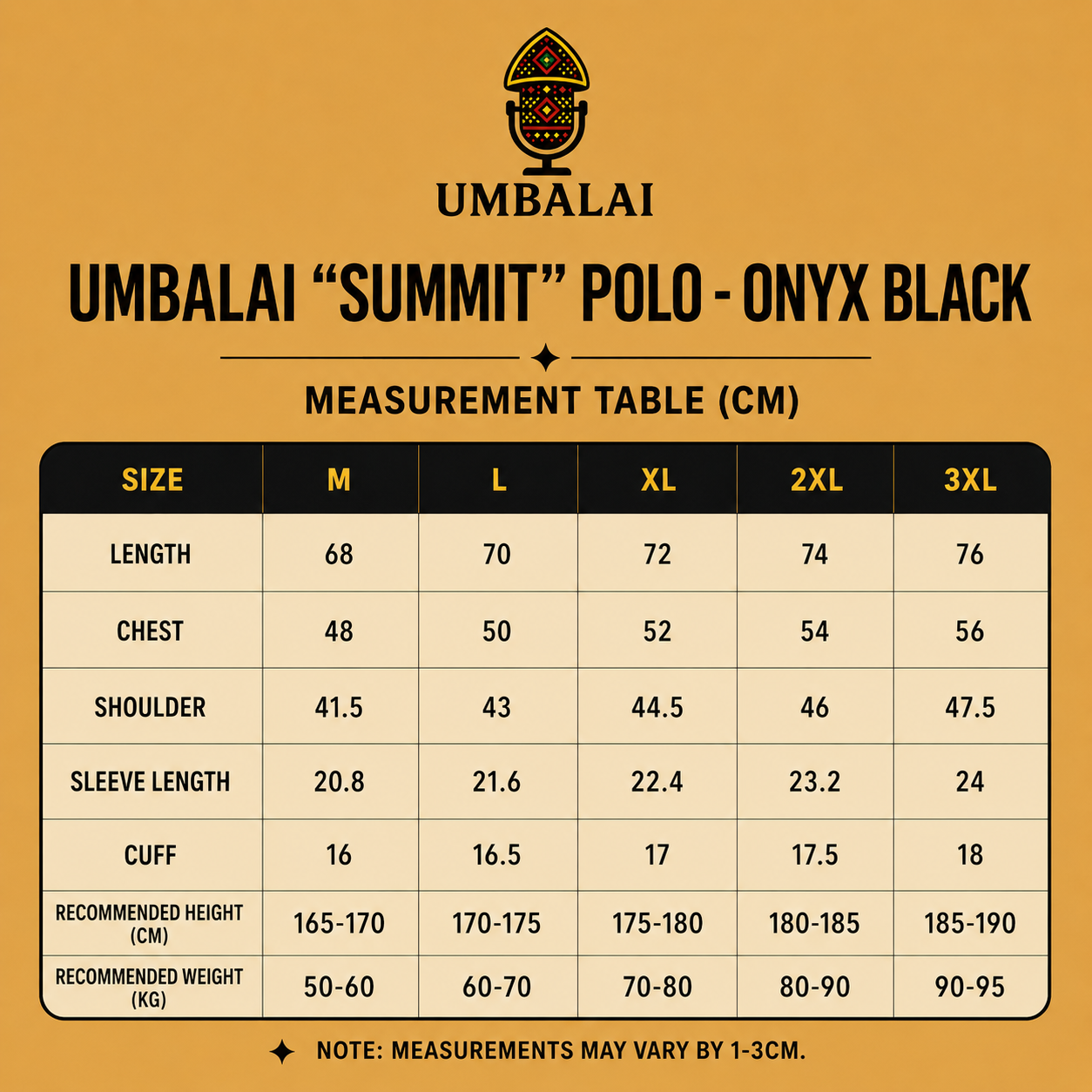 Umbalai "Summit" Polo - Onyx Black