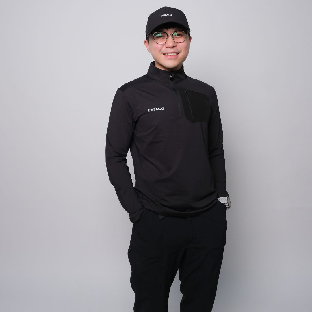 Umbalai "Endeavor" Quarter-Zip – Stealth Black