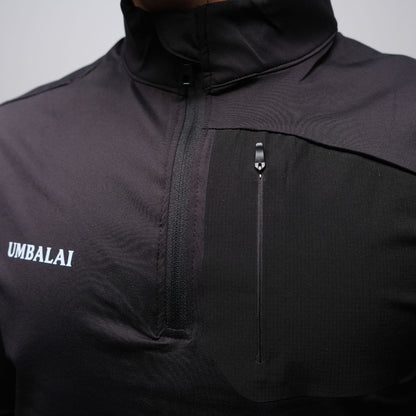 Umbalai "Endeavor" Quarter-Zip – Stealth Black