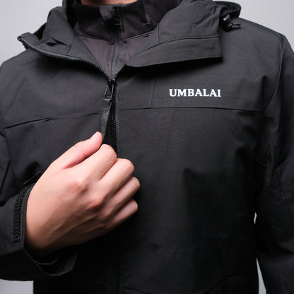 Umbalai "Dare to Try" Windbreaker – Onyx Black