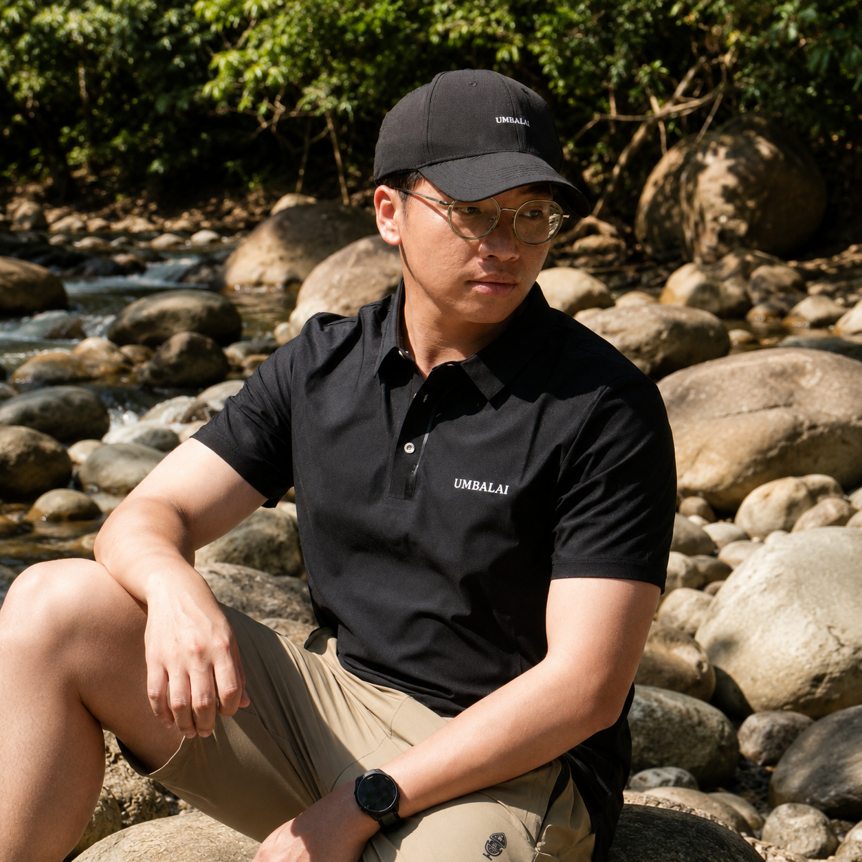 Umbalai "Summit" Polo - Onyx Black