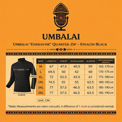Umbalai "Endeavor" Quarter-Zip – Stealth Black